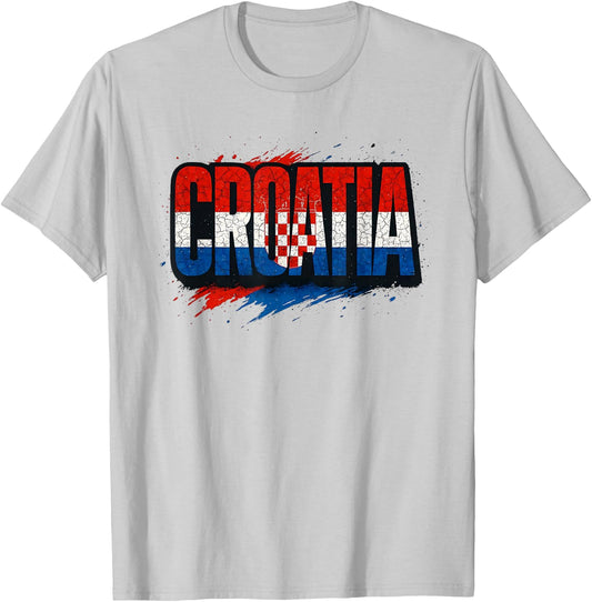 Croatia , Croatian map, Croatia Shirts T-Shirt - T-Shirt | Ash