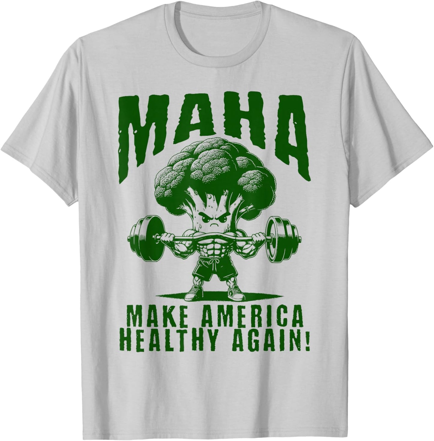 Make America Healthy Again MAHA Eat Vegetables Eat Meat Gym T-Shirt - T-Shirt | Ash