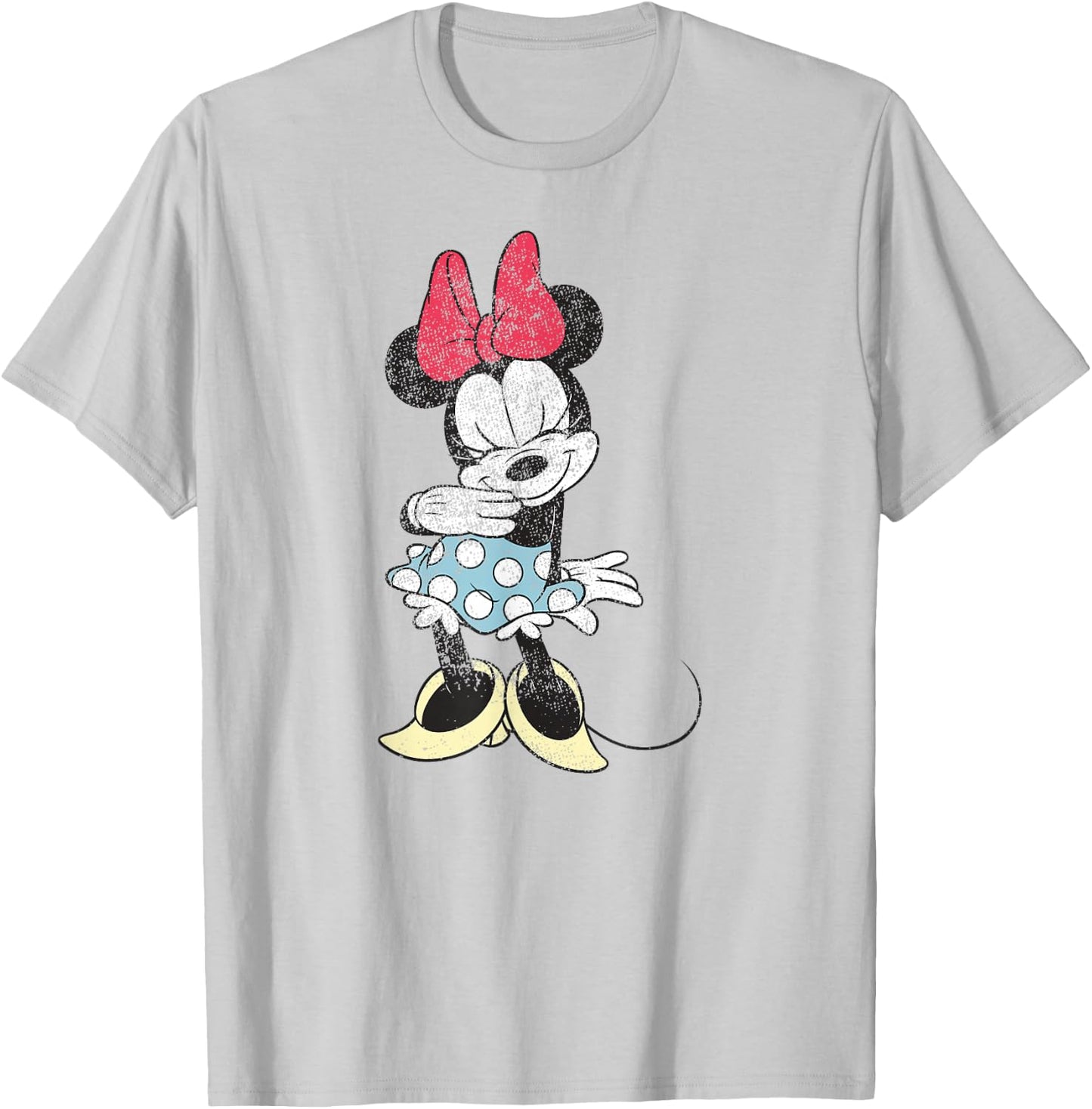 Minnie Mouse - Shy Character Pose T-Shirt - T-Shirt | Ash