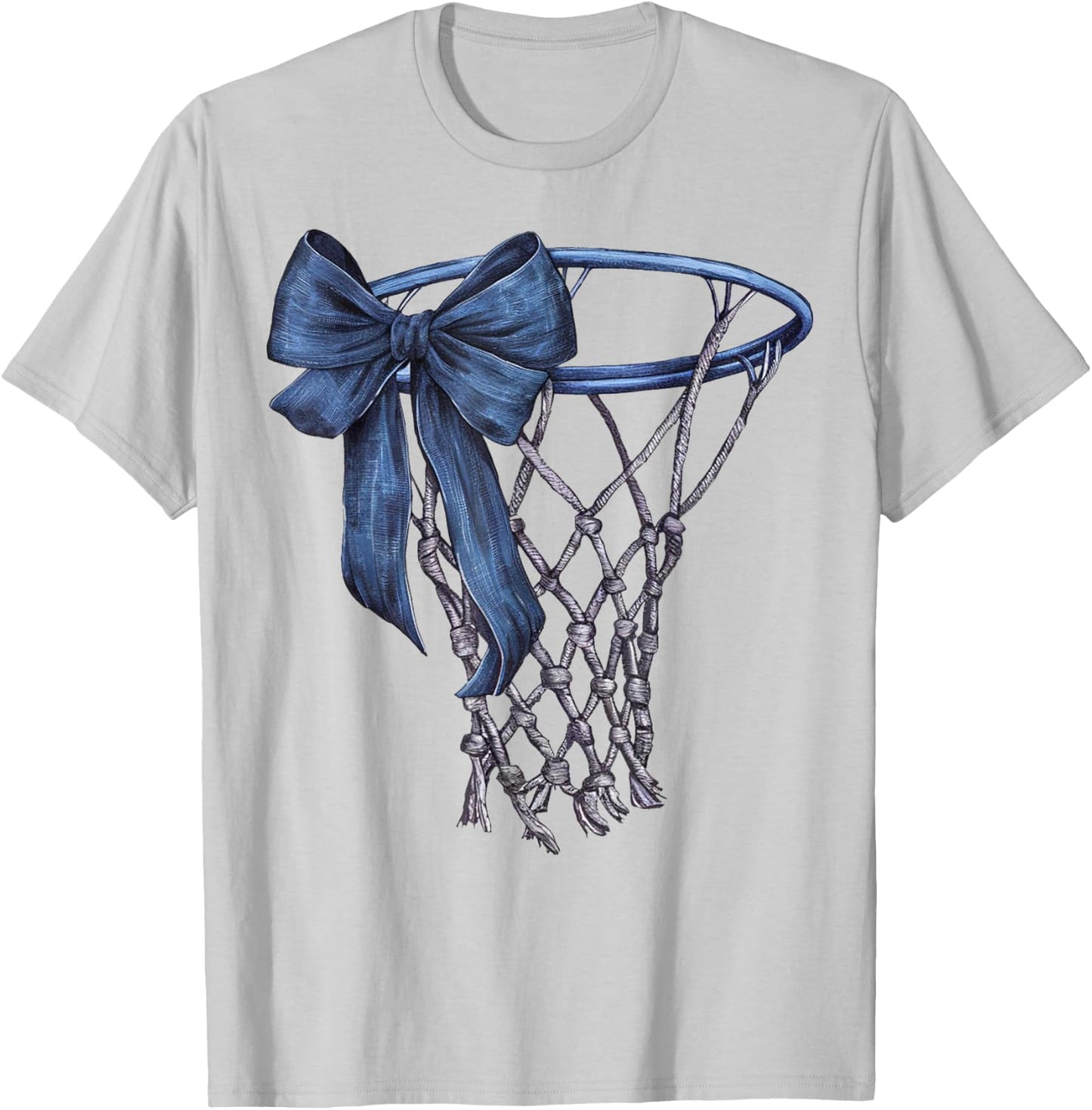 Coquette Basketball Game Day Mama Bow Vintage T-Shirt - T-Shirt | Ash