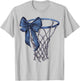 Coquette Basketball Game Day Mama Bow Vintage T-Shirt - T-Shirt | Ash