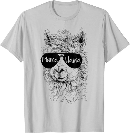 Llama Lover Mama Llama T-Shirt - T-Shirt | Ash