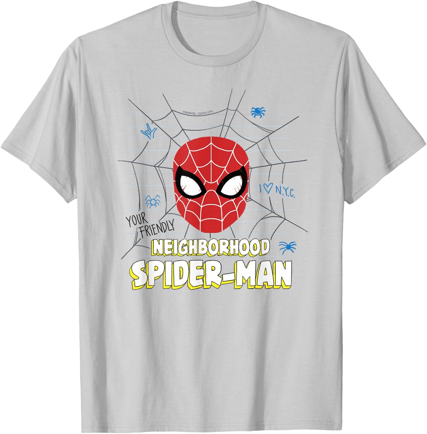 Marvel Spider-Man Far From Home Friendly Neighborhood T-Shirt - T-Shirt | Ash