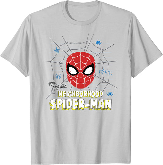 Marvel Spider-Man Far From Home Friendly Neighborhood T-Shirt - T-Shirt | Ash