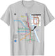CTA Rail Map T-Shirt - T-Shirt | Ash