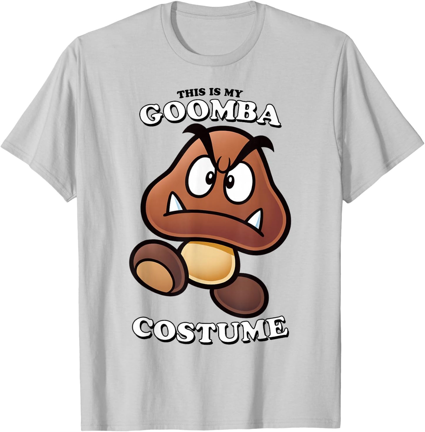 Super Mario Bros Halloween This Is My Goomba Costume T-Shirt - T-Shirt | Ash