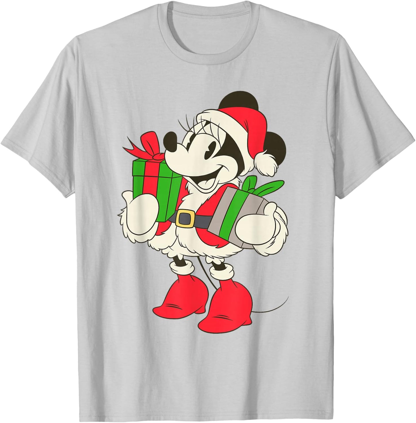 Disney Vintage Santa Minnie Mouse Holiday T-Shirt - T-Shirt | Ash