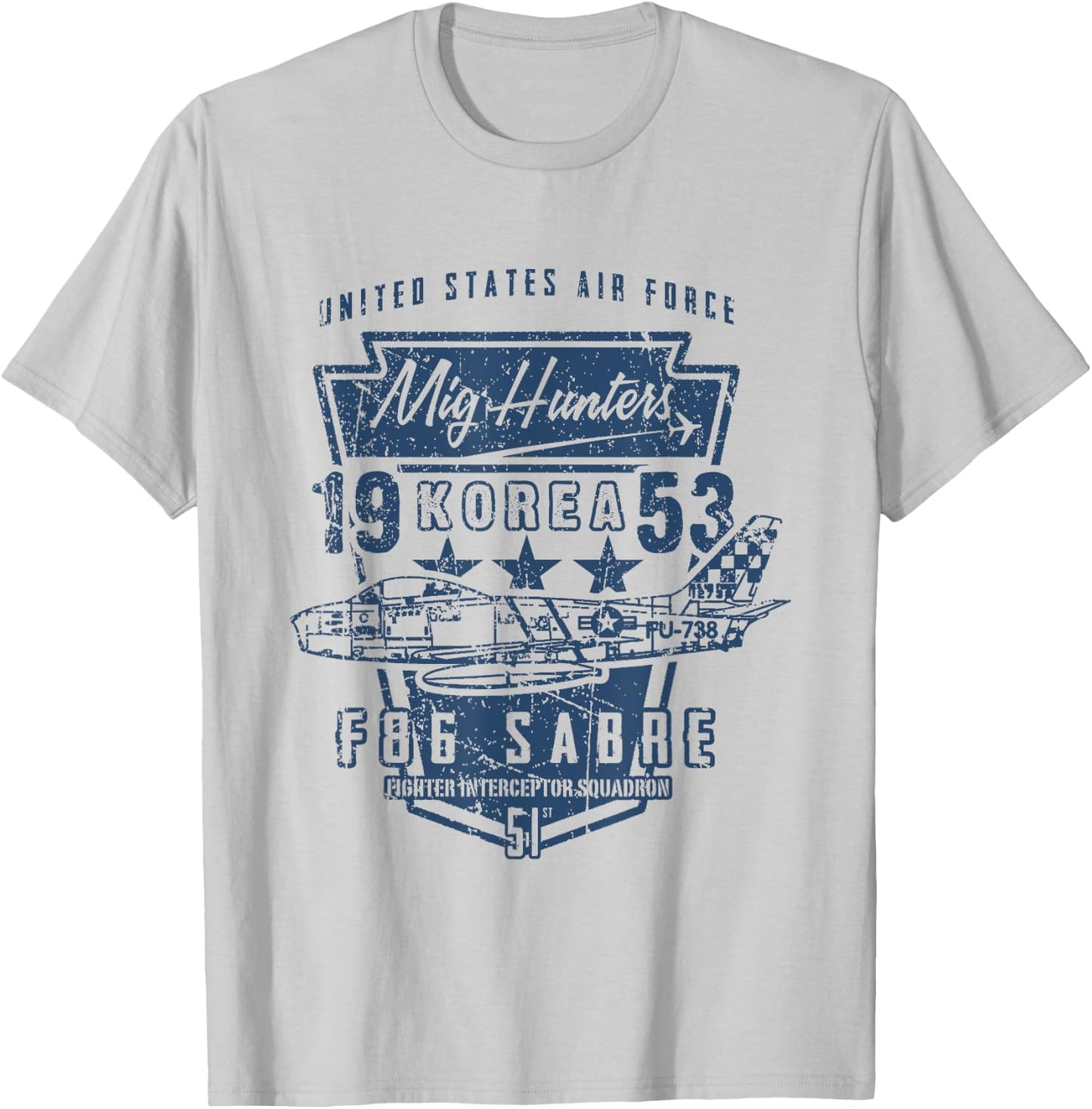 Warbird Korea F86 Sabre Jet T Shirt T-Shirt - T-Shirt | Ash