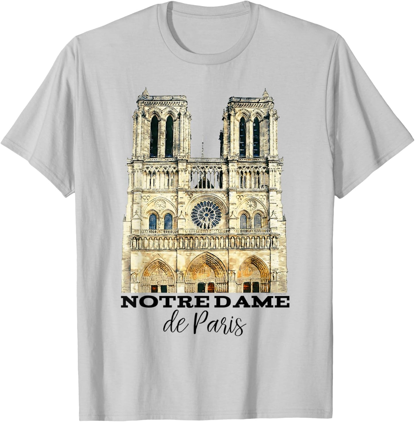 Notre-Dame de Paris Souvenir Shirt France French Cathedral T-Shirt - T-Shirt | Ash
