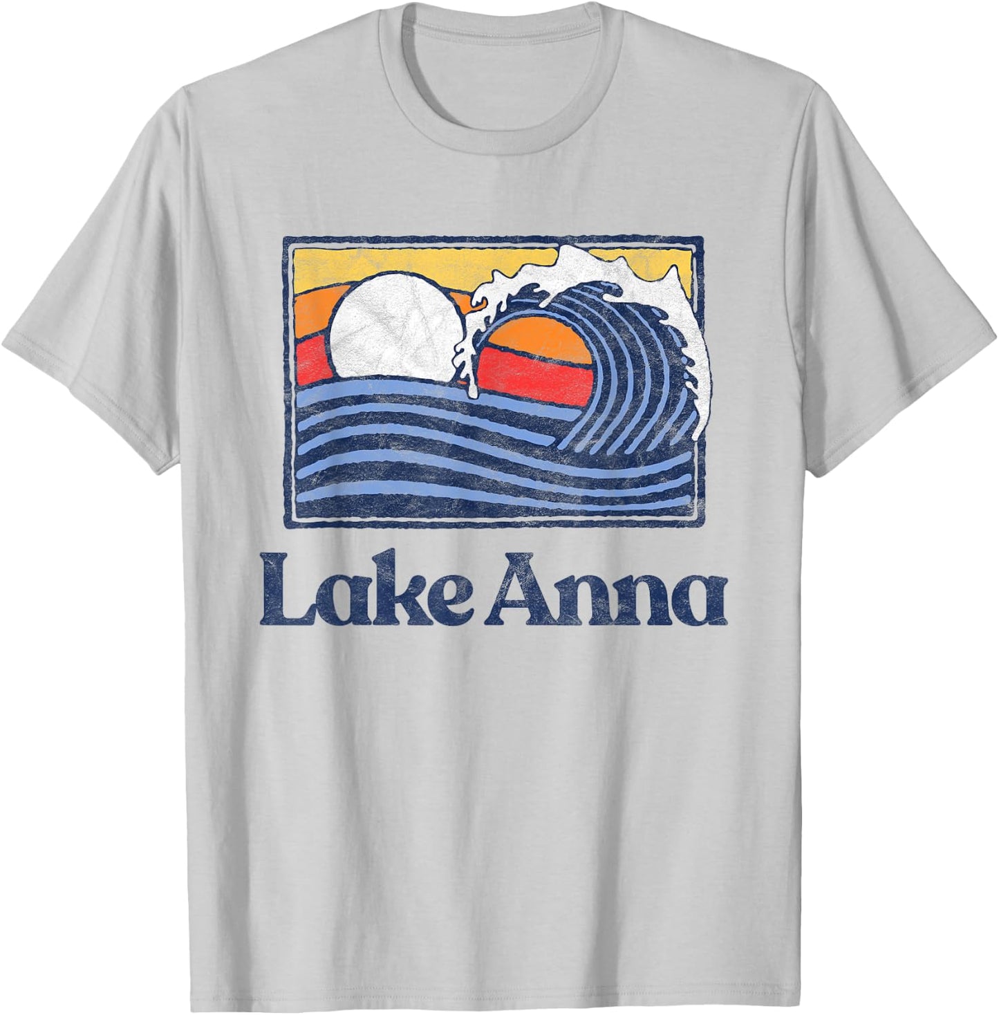 Lake Anna Retro Surfer Vintage Beach & Wave Graphic Women Kids T-Shirt - T-Shirt | Ash