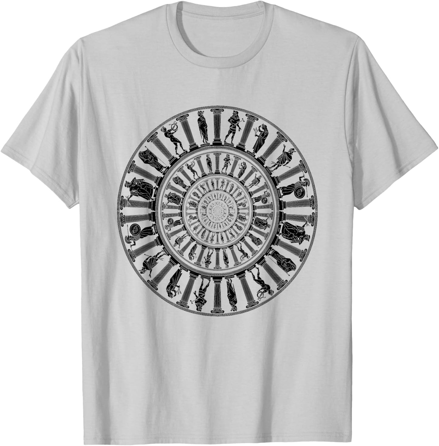 Greek Gods Vortex Ancient Greece Mythology Portal T-Shirt - T-Shirt | Ash