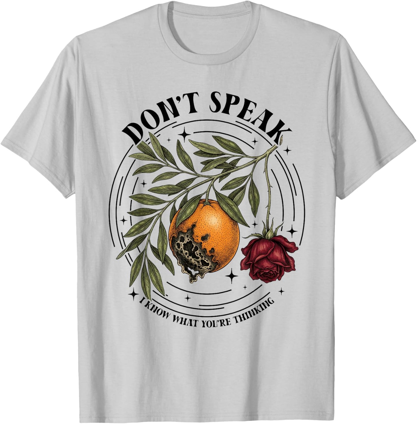 Don’t Speak I Know What You’re Thinking Vintage 90s Orange T-Shirt - T-Shirt | Ash