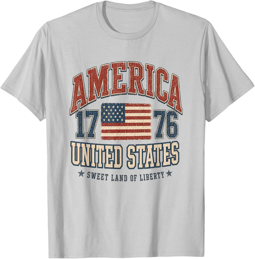 4th July America 1776 United States Patriotic Flag Vintage