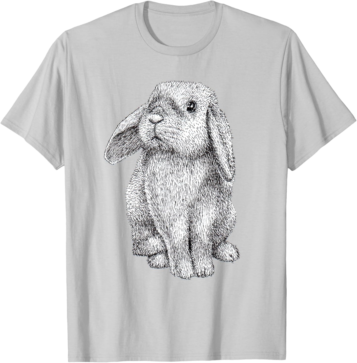 Lop Eared Bunny Rabbit Cute T-Shirt - T-Shirt | Ash