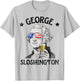 George Sloshington Washington 4th of July Men Women USA Flag T-Shirt - T-Shirt | Ash