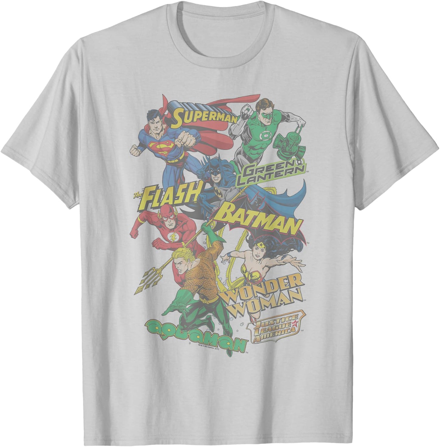 Justice League Justice Collage T-Shirt - T-Shirt | Ash