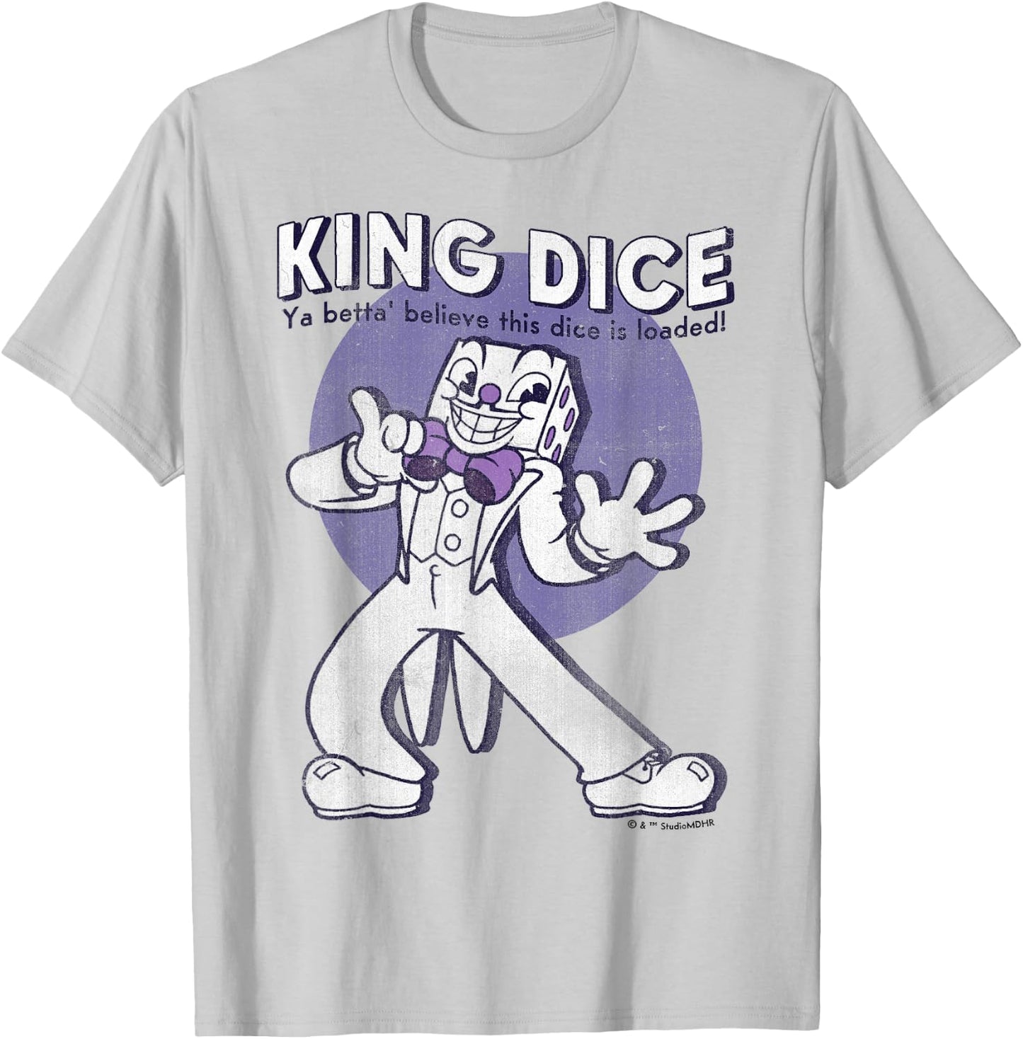 Cuphead King Dice This Dice is Loaded T-Shirt - T-Shirt | Ash