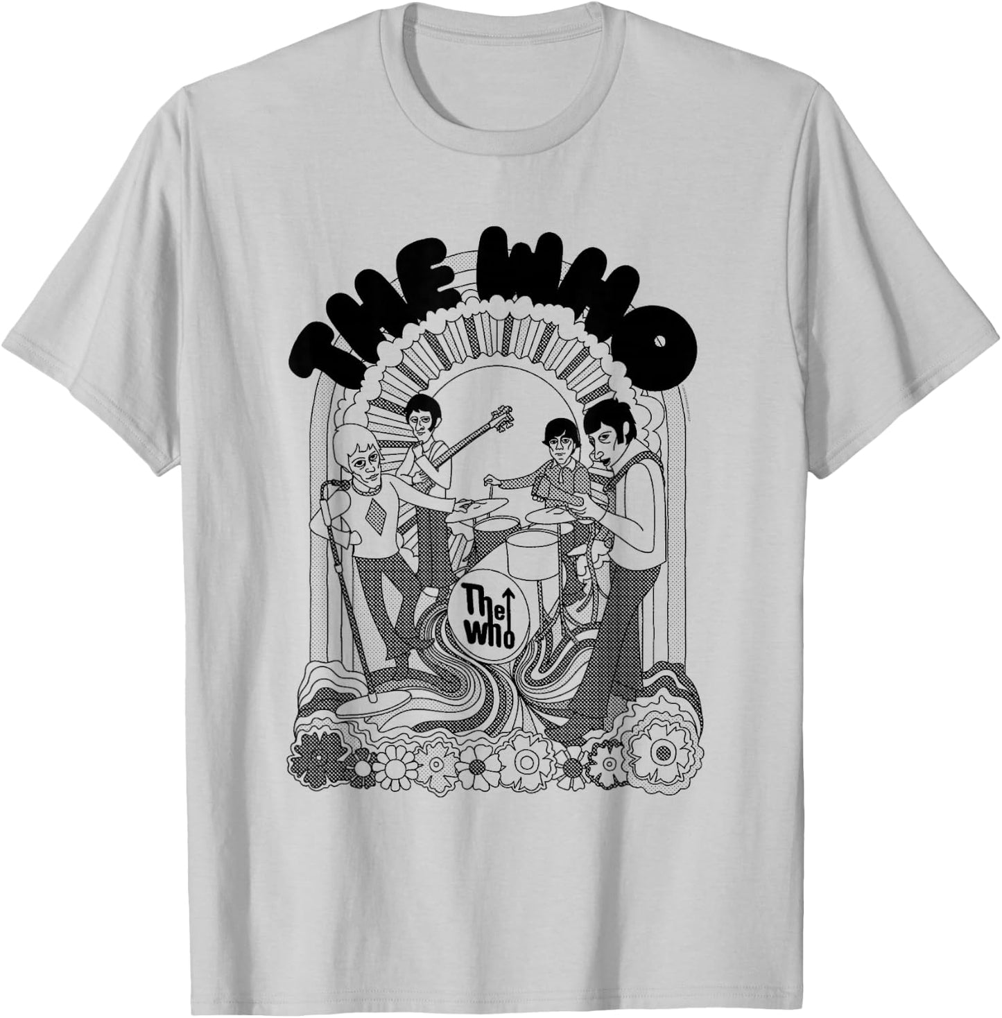 The Who Official 70's Illustration Art T-Shirt - T-Shirt | Ash