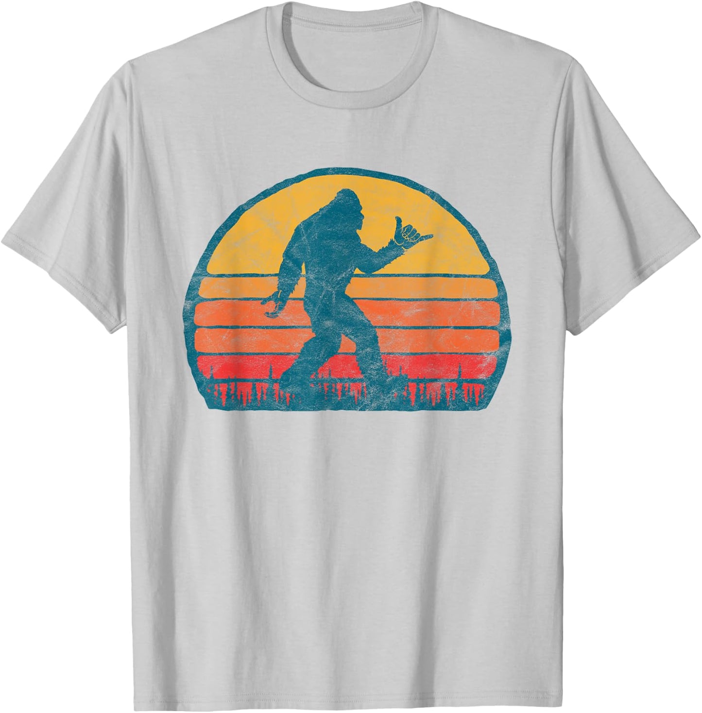 Funny Shaka Aloha Bigfoot Surfer Shirt - Believe Dude! T-Shirt - T-Shirt | Ash