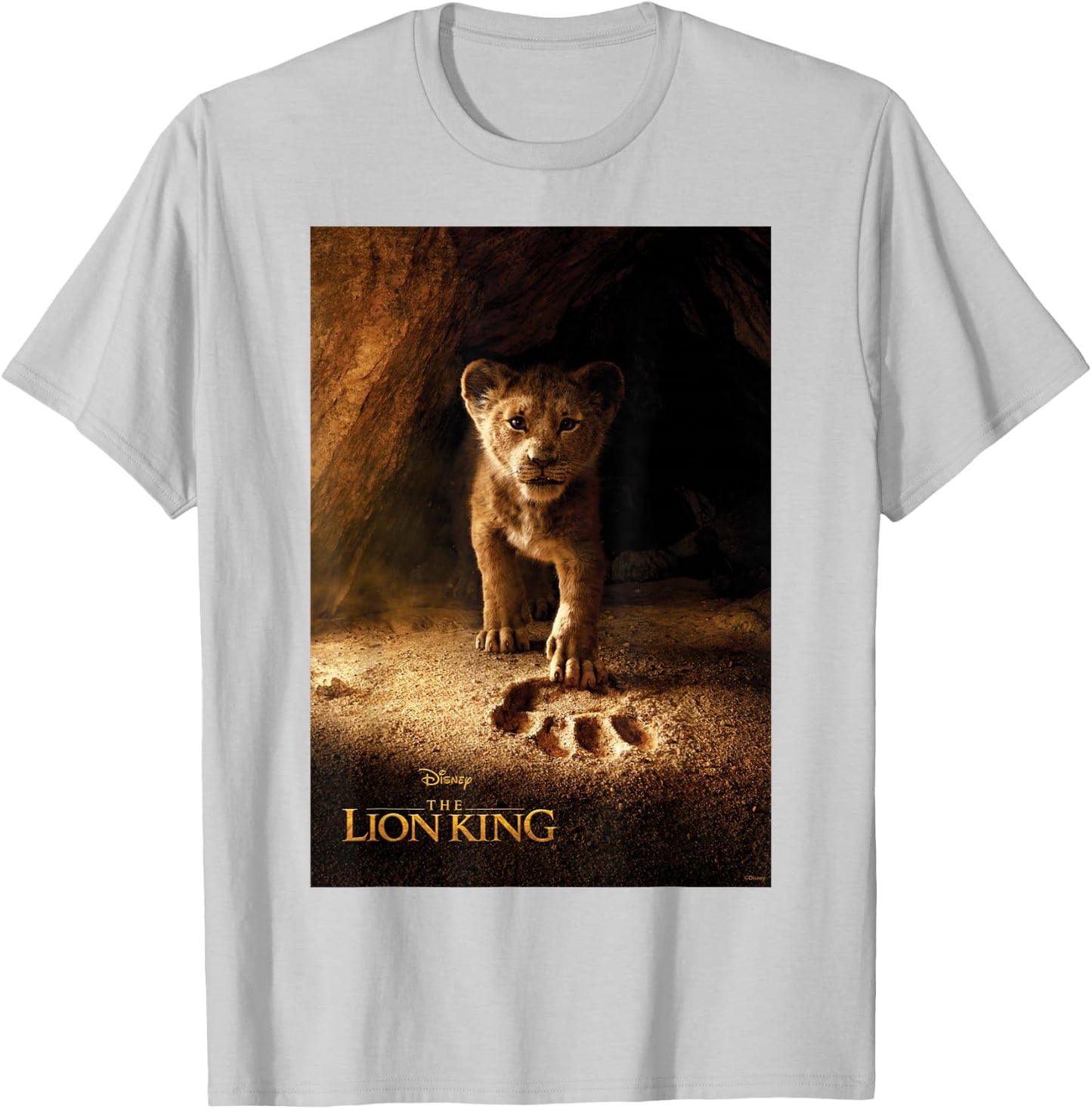 Disney The Lion King Simba Paw Live Action Movie Poster C3 T-Shirt - T-Shirt | Ash
