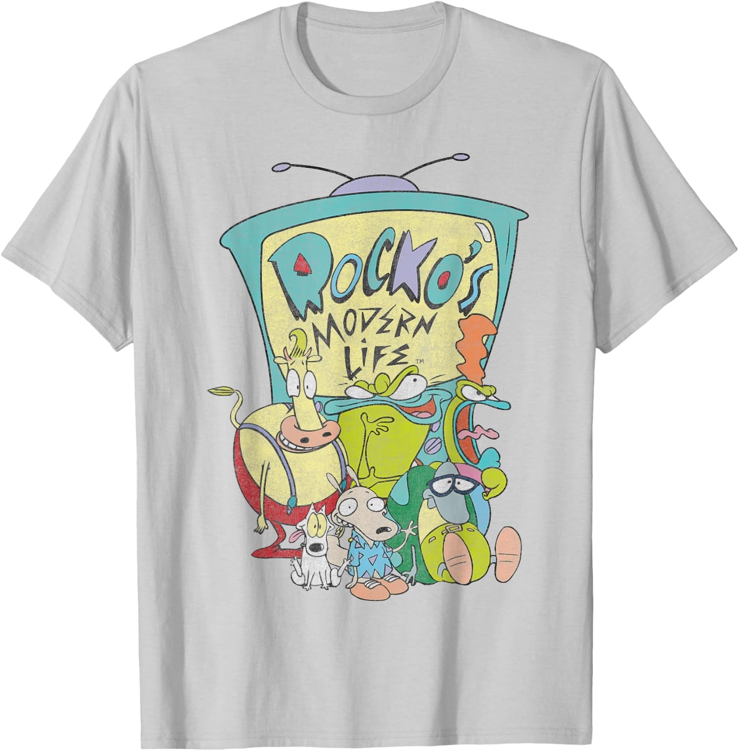 Nickelodeon Rocko's Modern Life TV Cast T-Shirt - T-Shirt | Ash