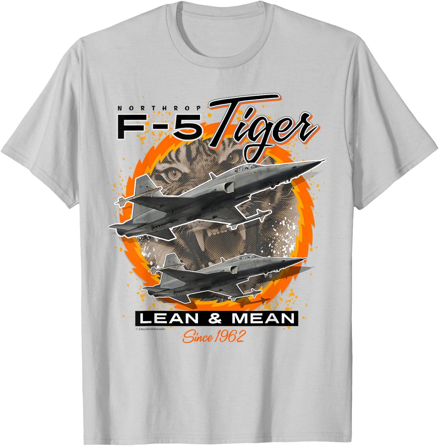 F-5 Tiger Jet Lean and Mean Since 1962 T-Shirt - T-Shirt | Ash