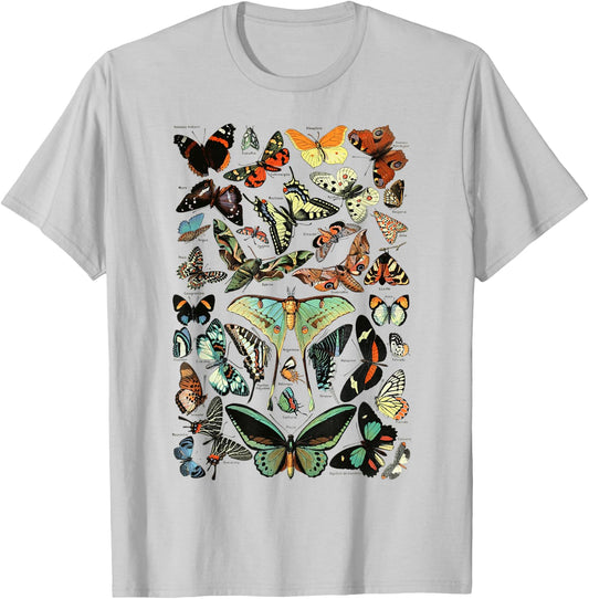 Vintage Butterflies Butterfly Collection entomology T-Shirt - T-Shirt | Ash