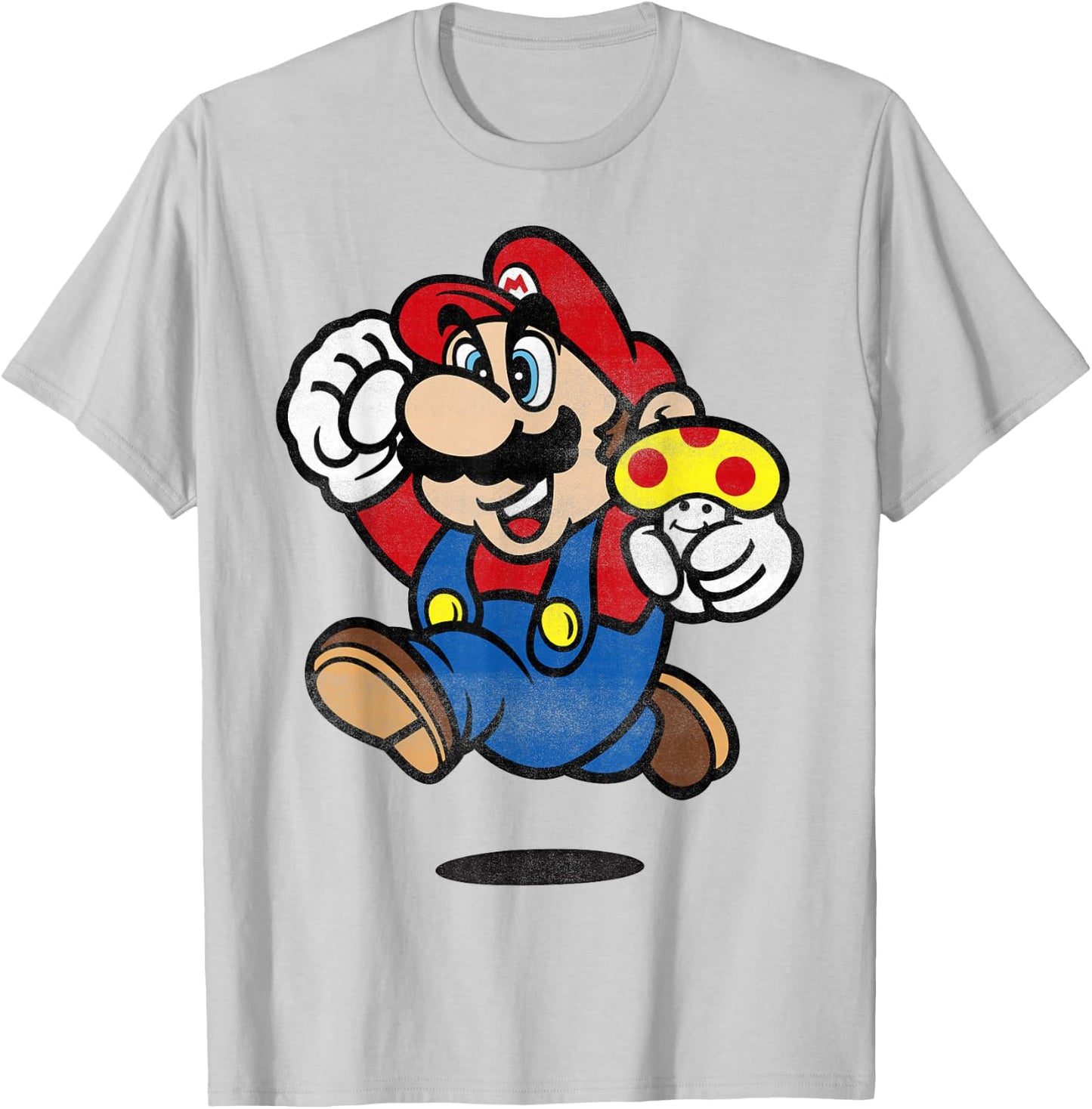 Nintendo Super Mario Running Graphic T-Shirt - T-Shirt | Ash