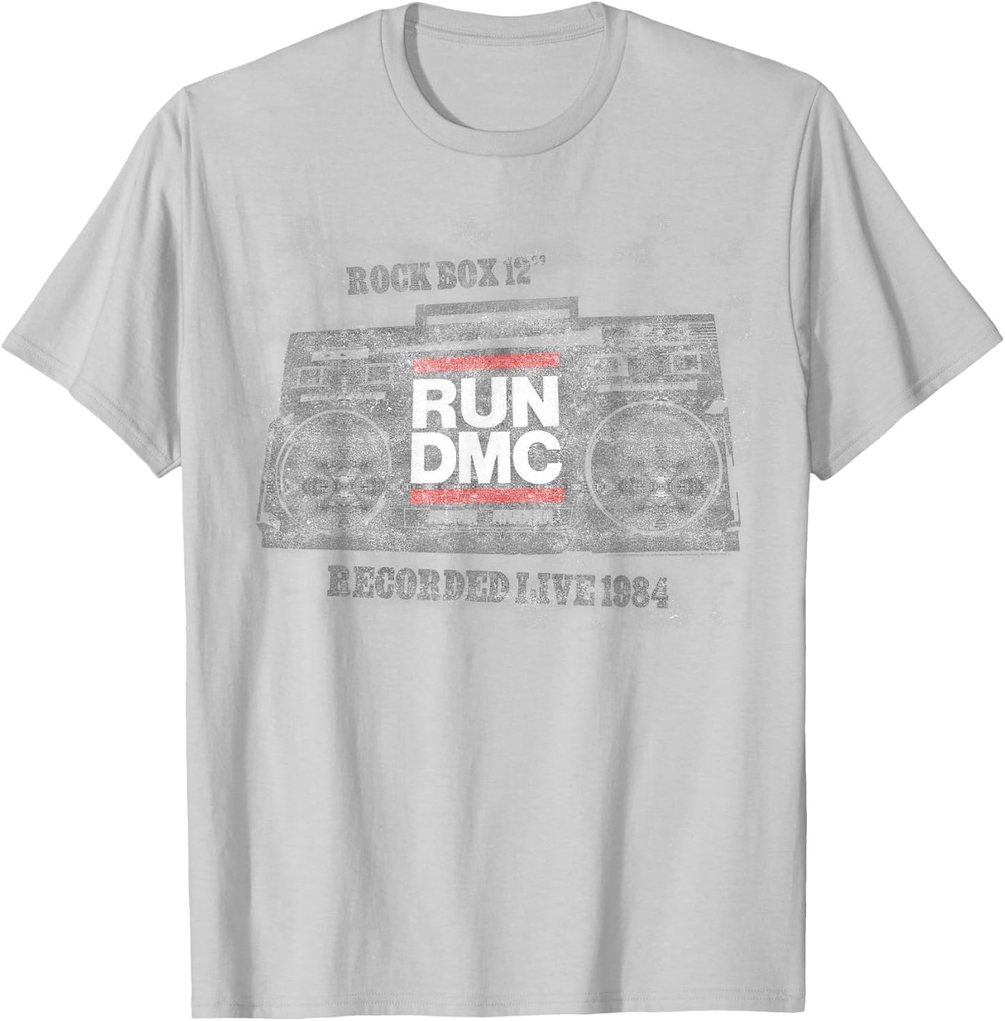 Run DMC Official Recorded Live 1984 T-Shirt - T-Shirt | Ash