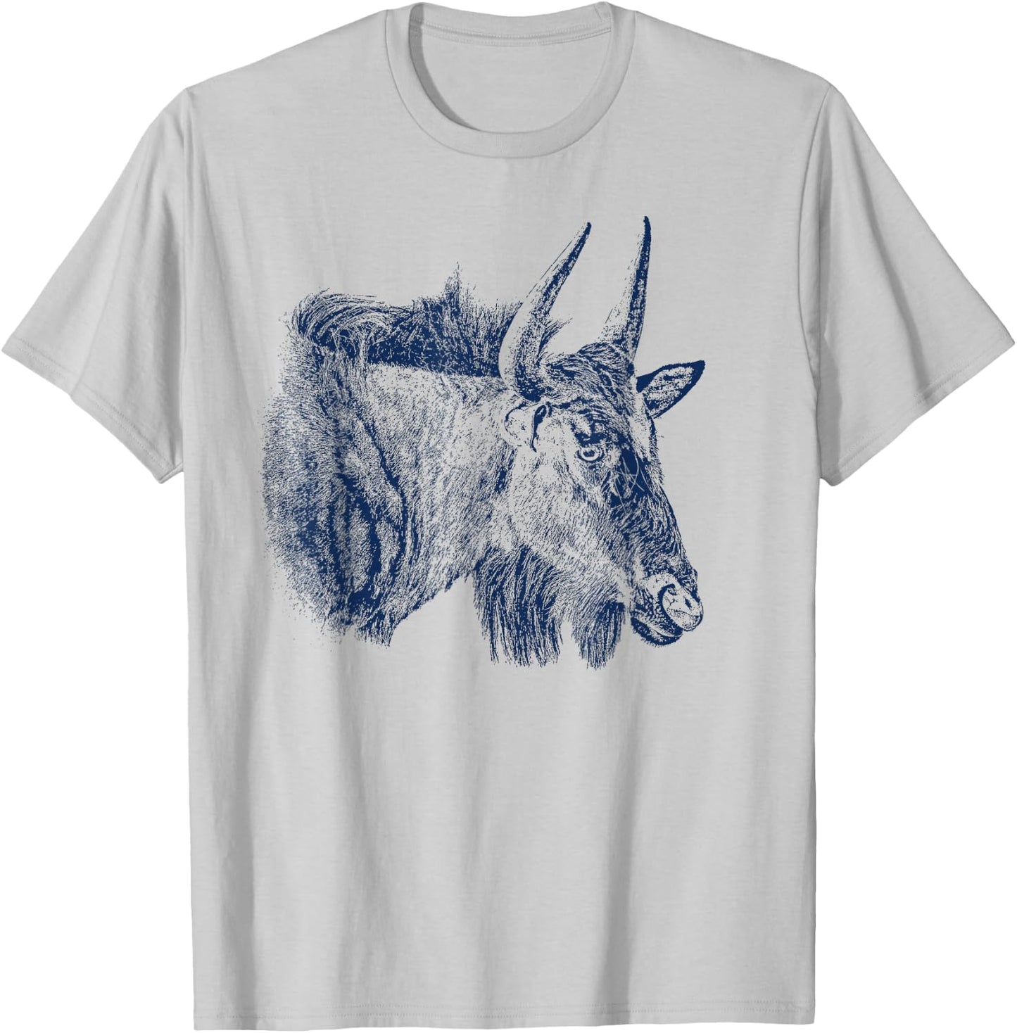 Wildebeest Picture for Wildebeest and Wildlife Fans T-Shirt - T-Shirt | Ash