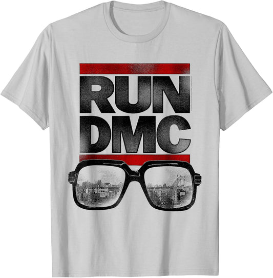 Run DMC Official NYC Glasses T-Shirt - T-Shirt | Ash