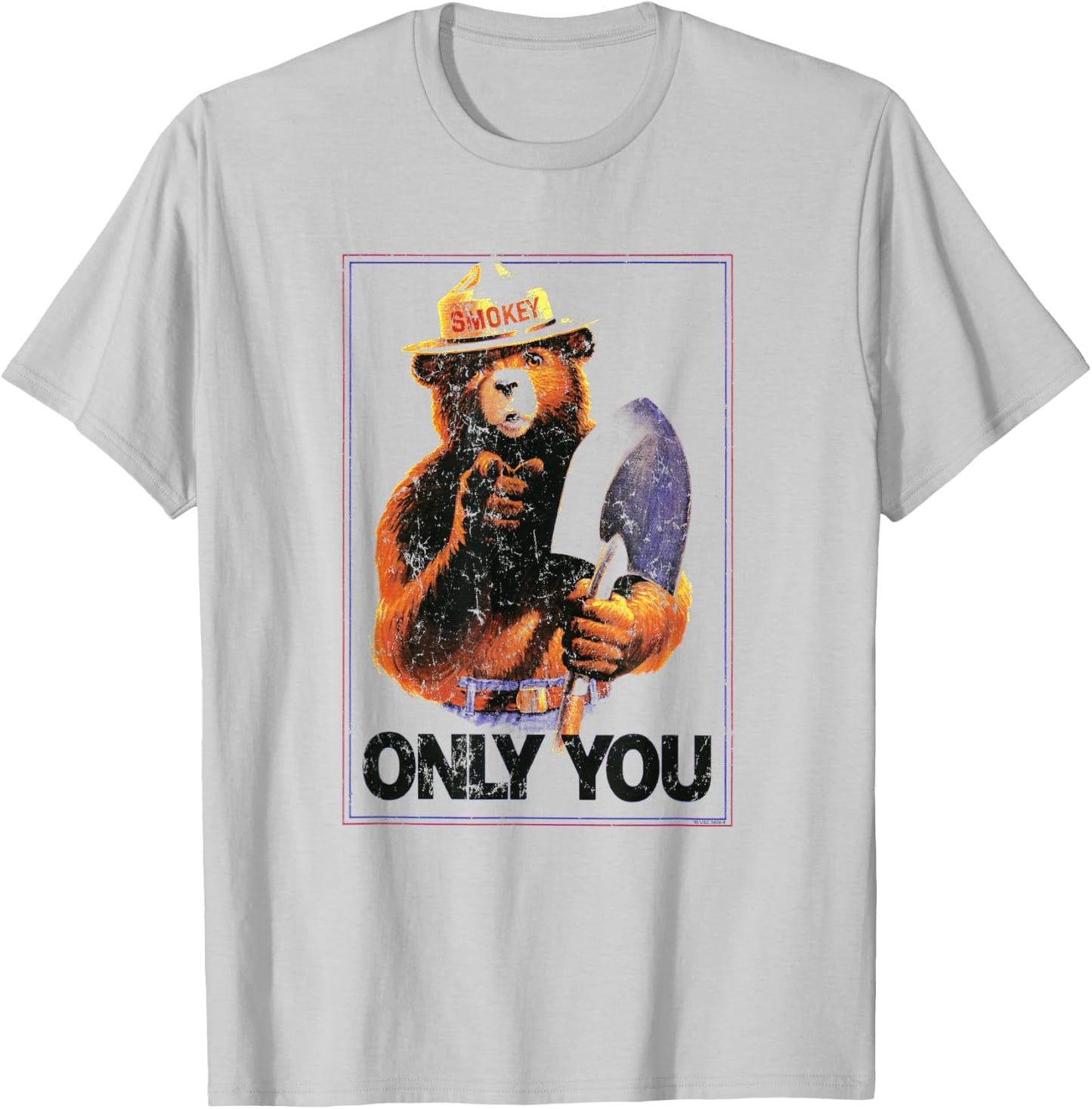 Ripple Junction x Smokey Bear Only You - Vintage Poster T-Shirt - T-Shirt | Ash