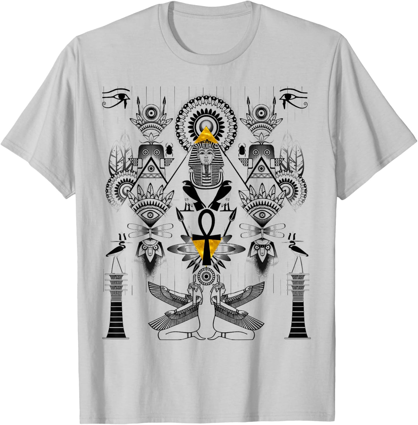 Psychedelic Inspiration Egyptian T-Shirt - T-Shirt | Ash