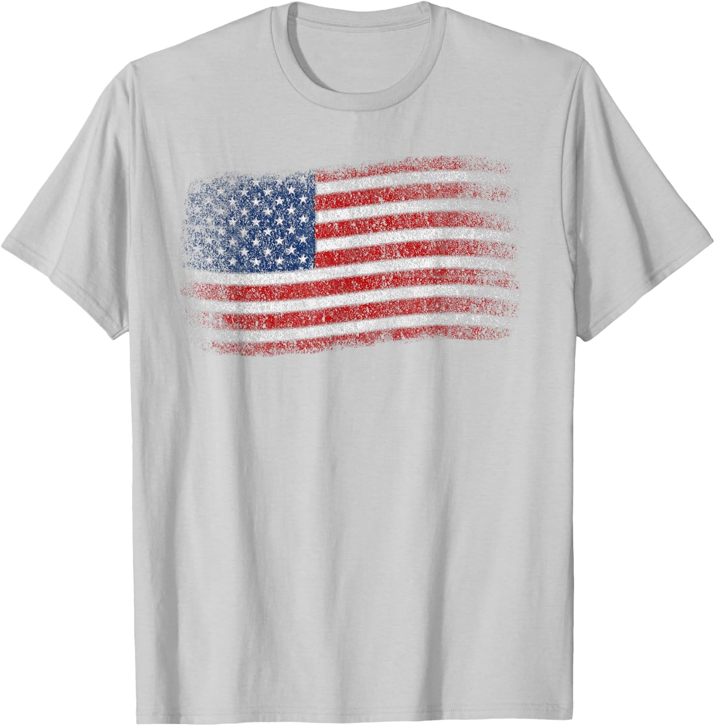 American Flag Men Women Memorial Day 4th of July USA Flag T-Shirt - T-Shirt | Ash