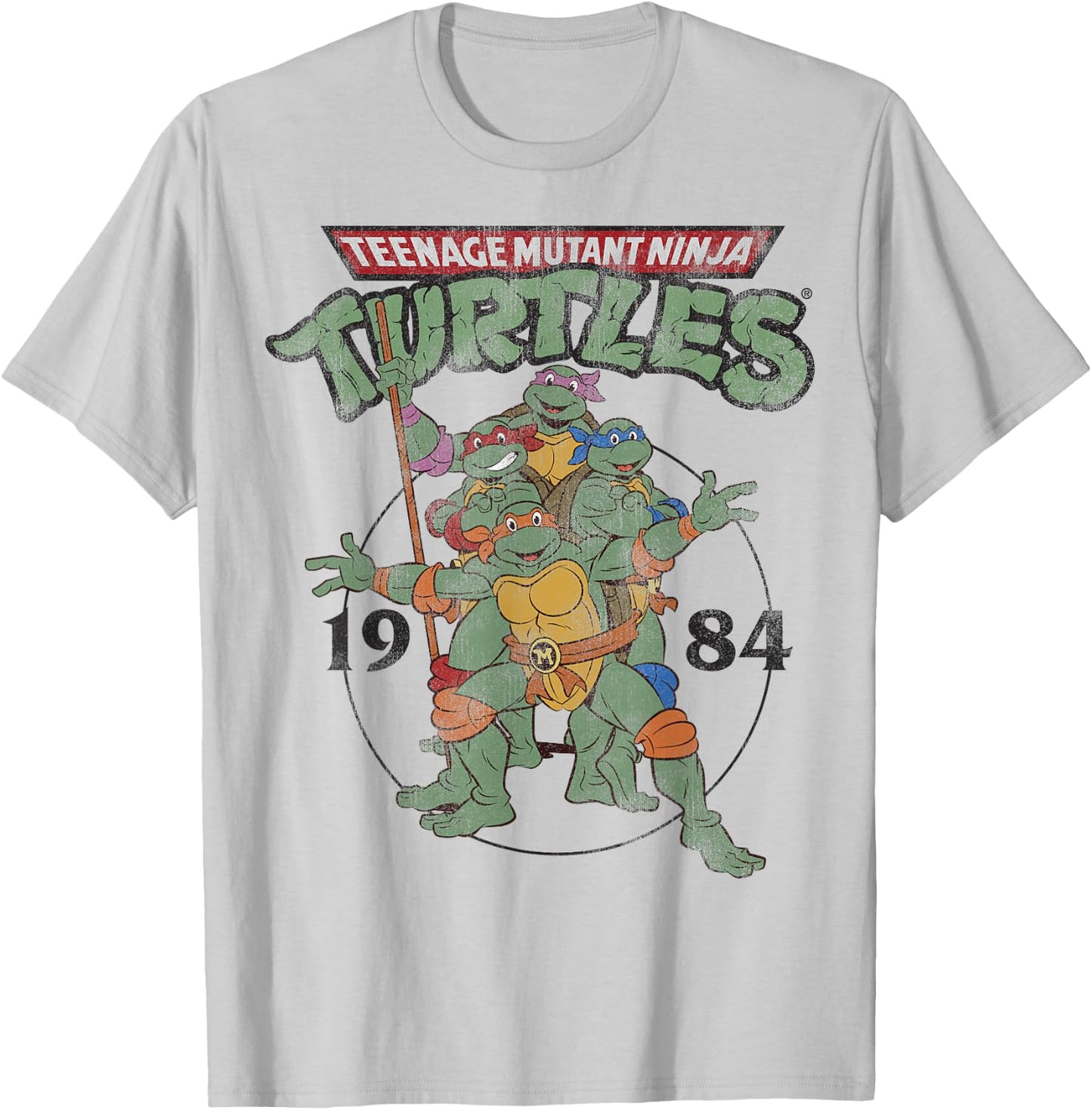 Teenage Mutant Ninja Turtles Classic Circle 1984 -Shirt T-Shirt - T-Shirt | Ash