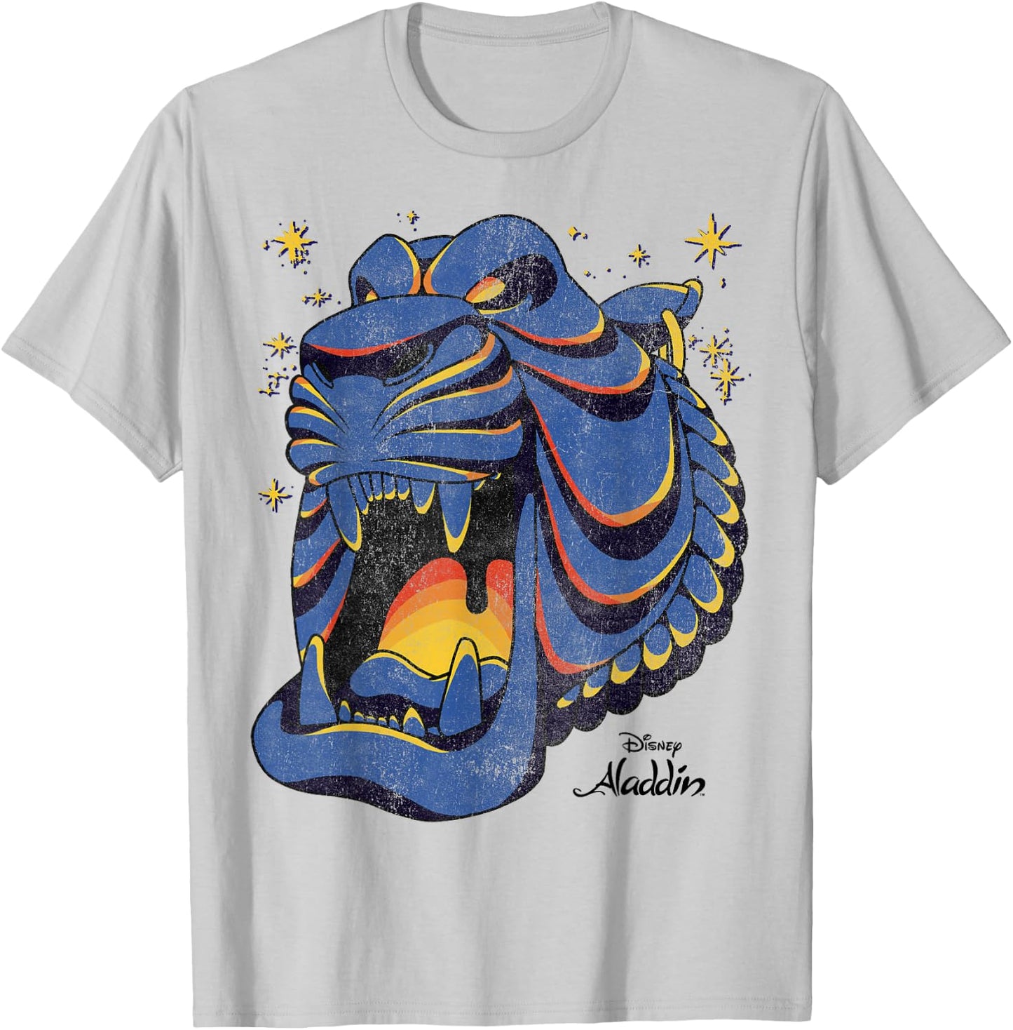 Disney Aladdin Rajah Tiger Head Cave T-Shirt - T-Shirt | Ash