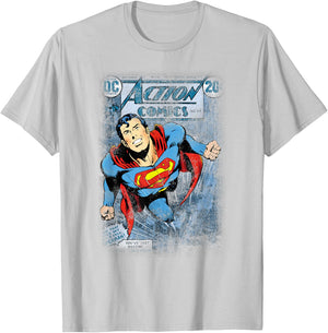 Superman Action #419 Distress T Shirt T-Shirt - T-Shirt | Ash