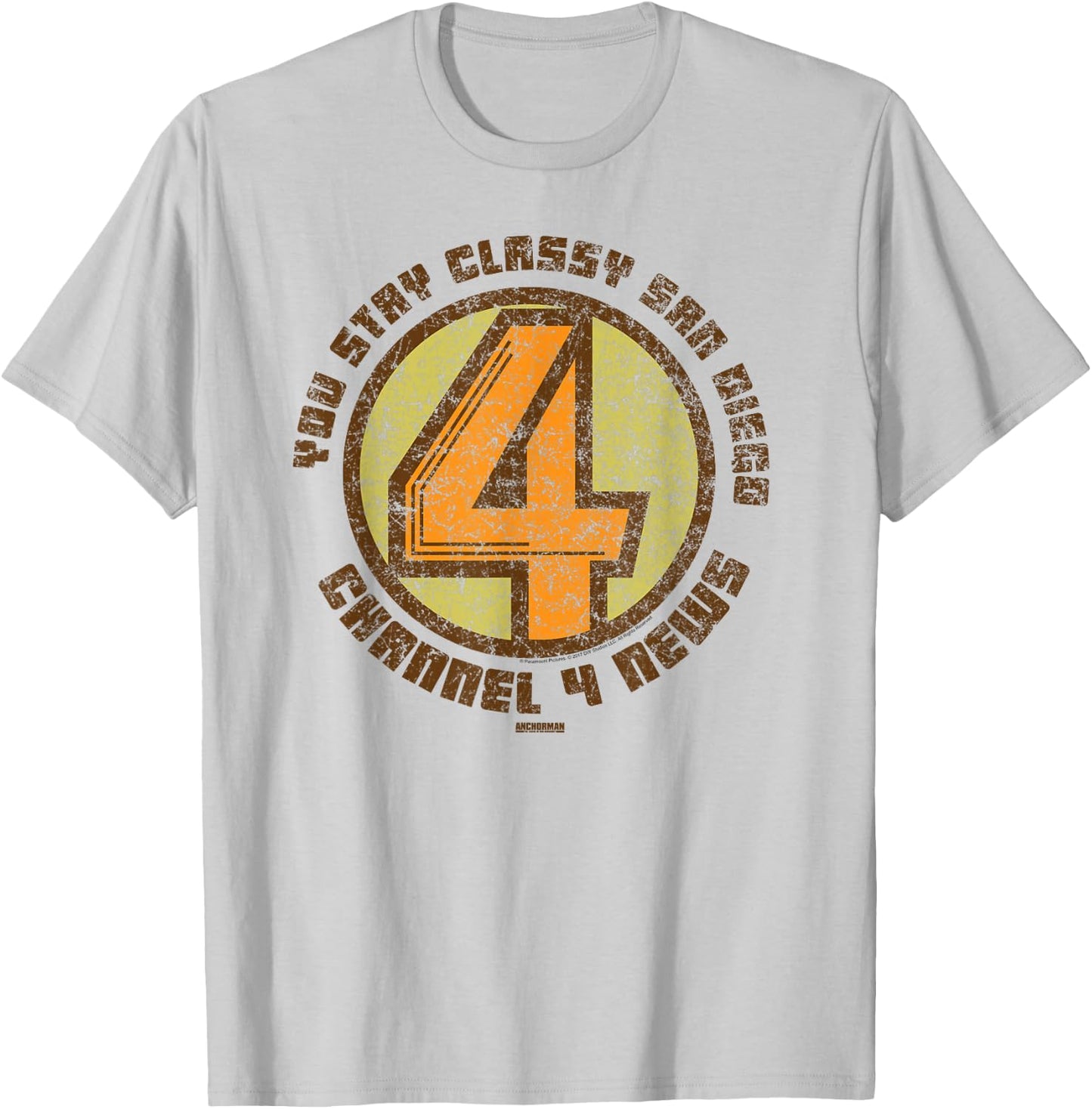 Anchorman Channel 4 News T-Shirt - T-Shirt | Ash