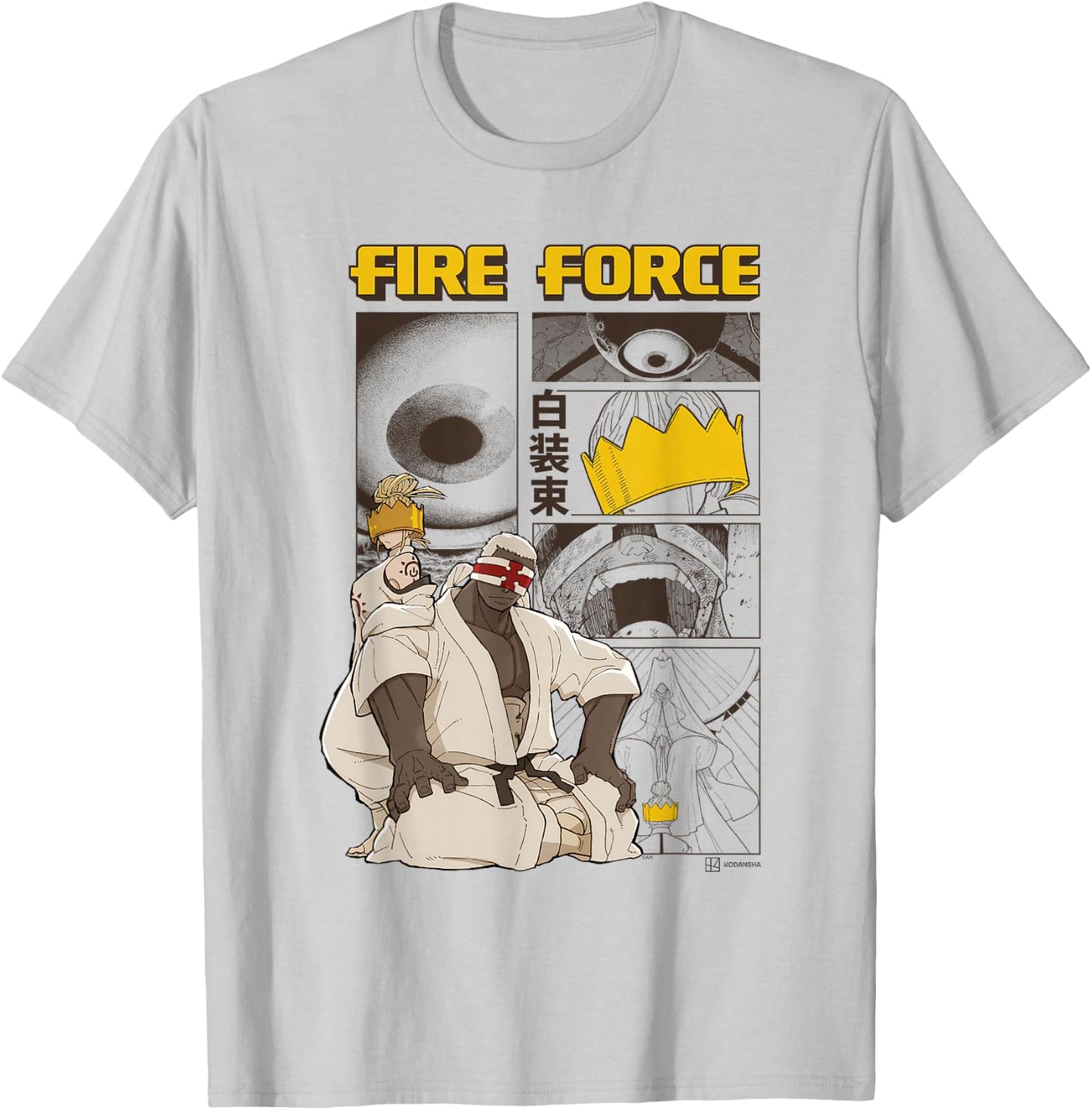 Ripple Junction x Fire Force Haumea and Charon Manga Scene T-Shirt - T-Shirt | Ash