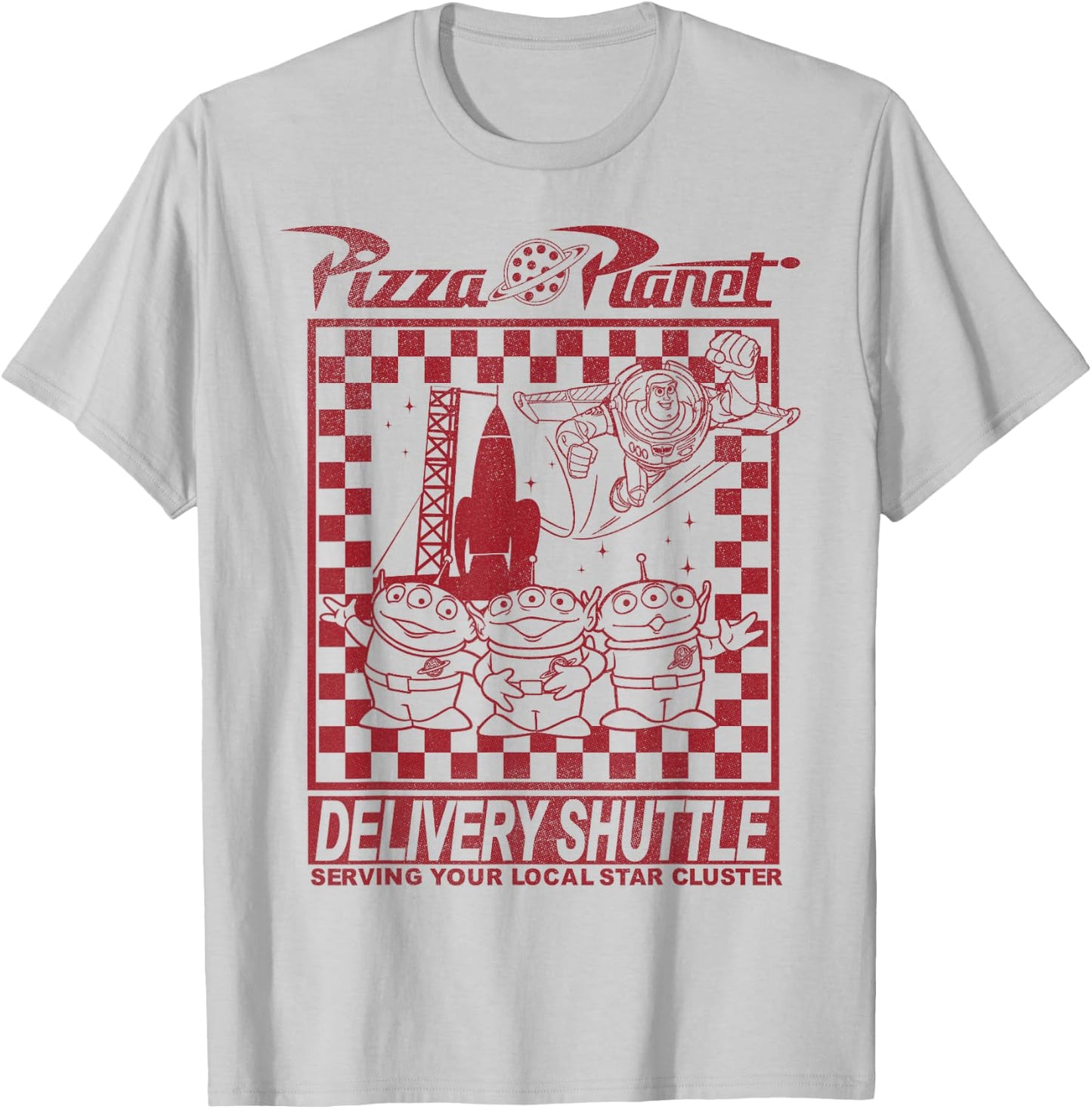 Disney Pixar Toy Story Pizza Planet Delivery Shuttle T-Shirt - T-Shirt | Ash