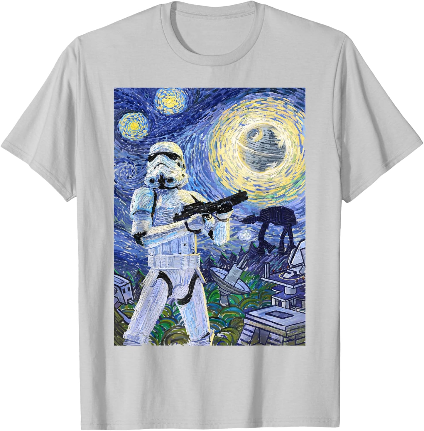 Star Wars Stormtrooper Starry Night Graphic T-Shirt - T-Shirt | Ash
