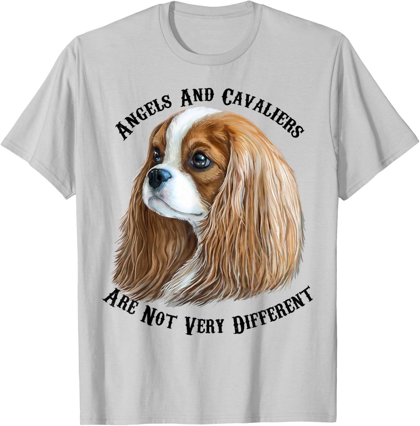 Cavalier King Charles Spaniel Blenheim T-Shirt - T-Shirt | Ash