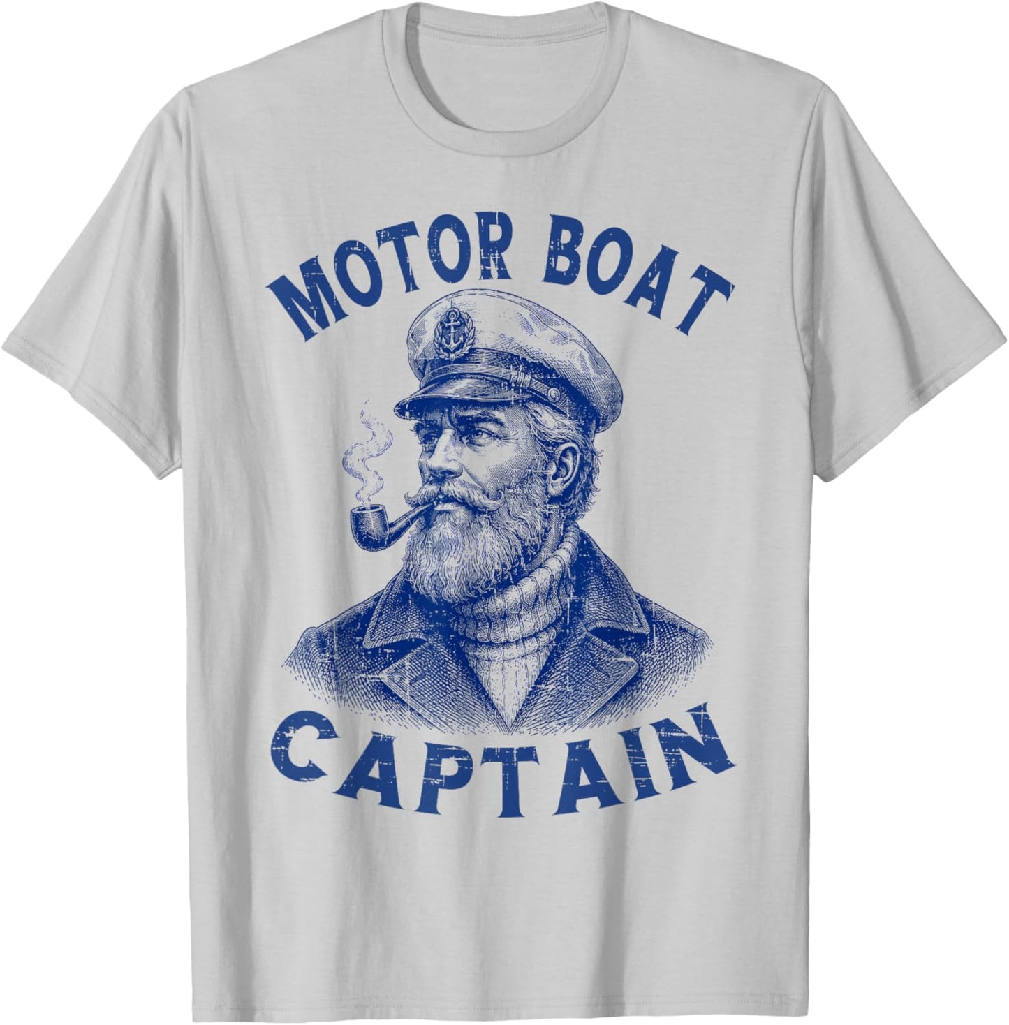 Funny Motor Boat Captain Pontoon Lake Boating T-Shirt - T-Shirt | Ash