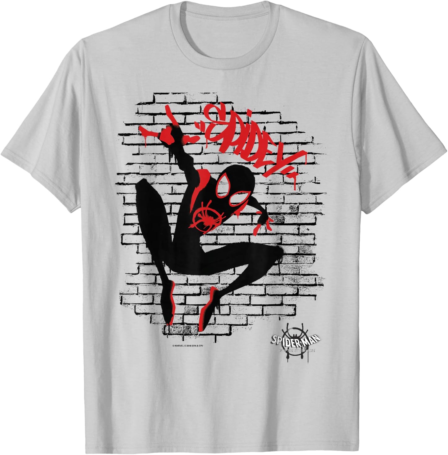 Marvel Spider-Man Spiderverse Graffiti T-Shirt - T-Shirt | Ash