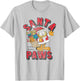 Garfield Santa Paws Distressed Christmas Cartoon Cat Women Kids T-Shirt - T-Shirt | Ash