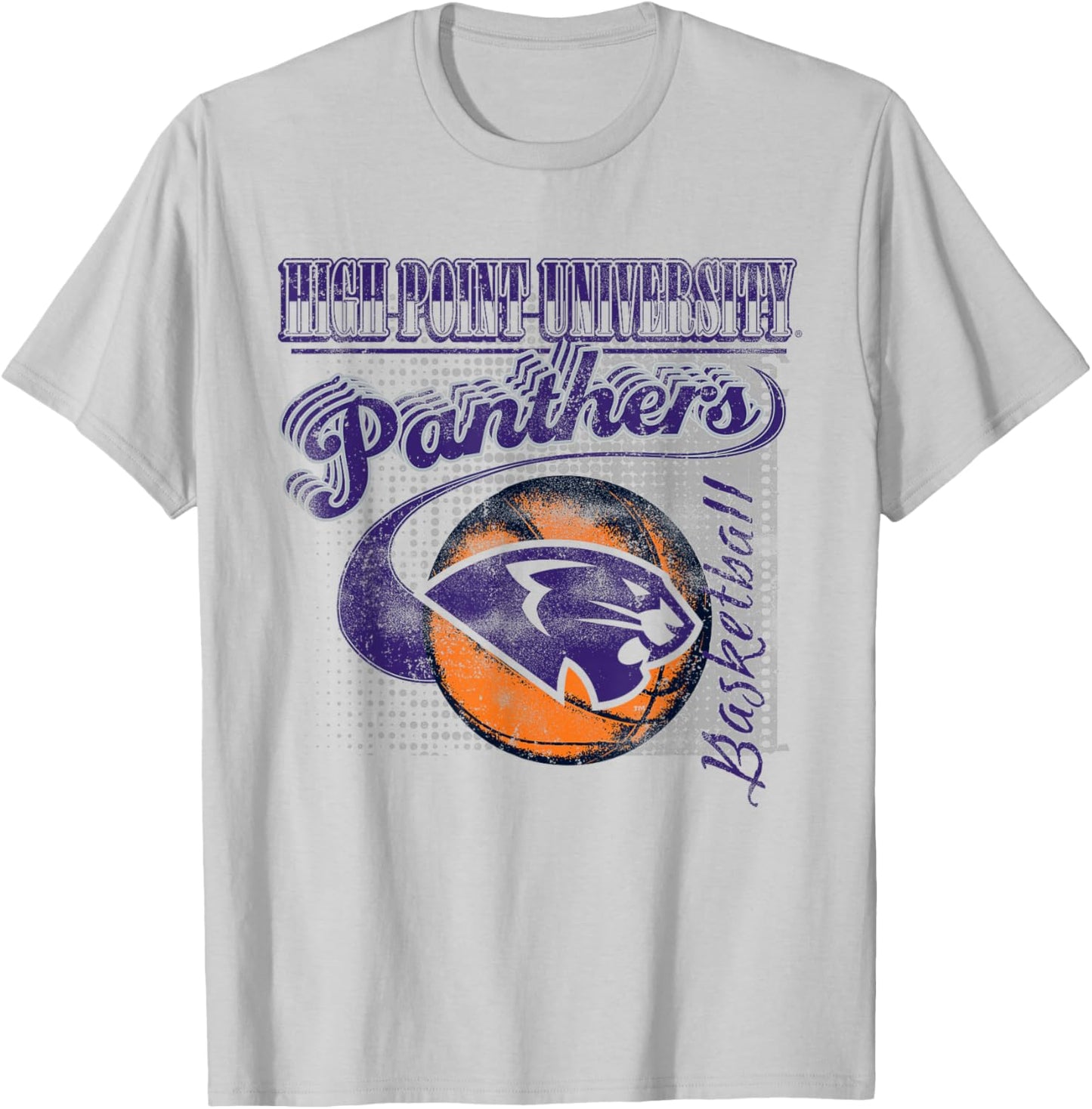 High Point Panthers Basketball Retro White T-Shirt - T-Shirt | Ash
