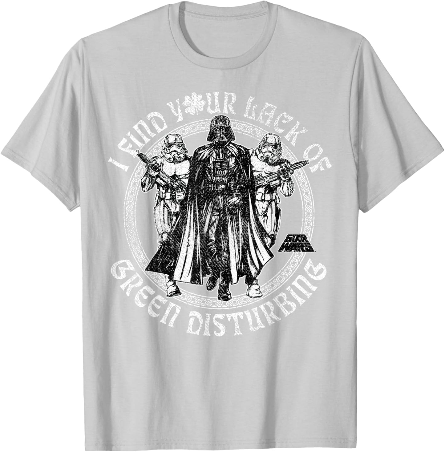 Star Wars Darth Vader Lack Green St. Patrick's Day Disney+ T-Shirt - T-Shirt | Ash