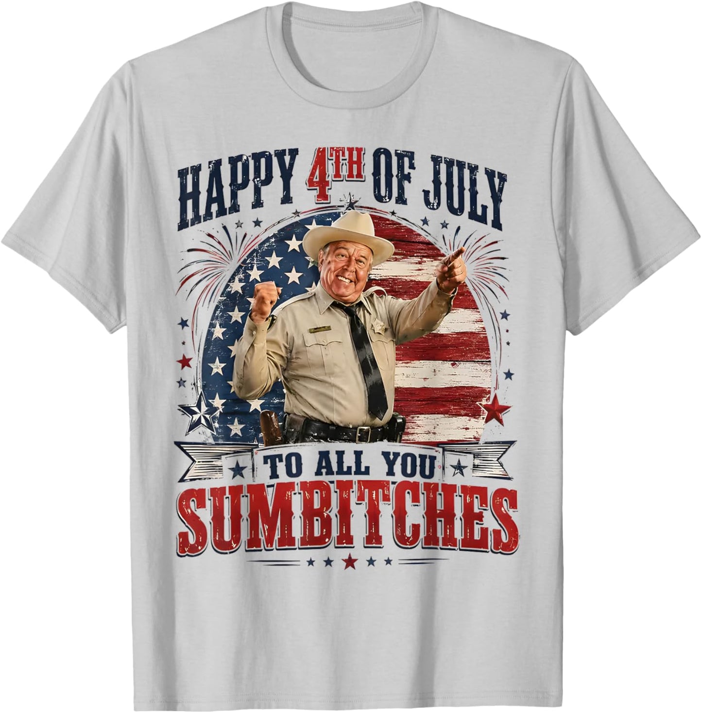 USA Flag T-Shirt - T-Shirt | Ash