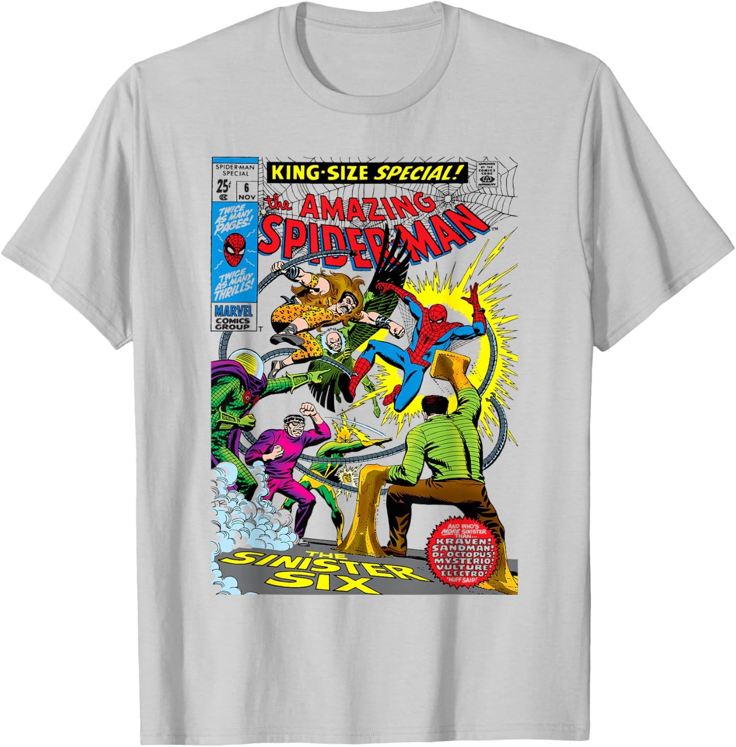 Marvel The Amazing Spider-Man Retro Comic Cover White T-Shirt - T-Shirt | Ash