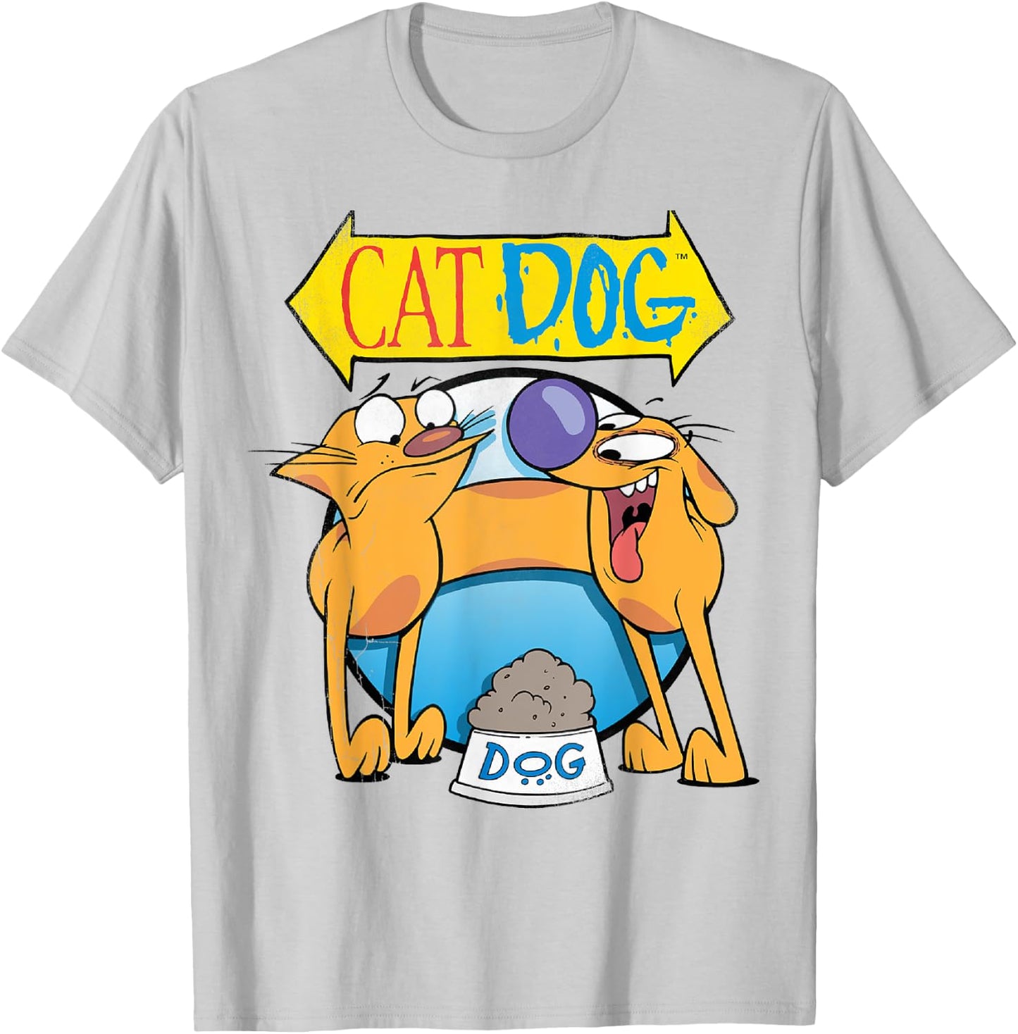 CatDog Classic Dog Food Title Poster T-Shirt - T-Shirt | Ash